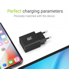 Vægladere til mobiltelefon - GreenCell vægadapter USB-A QC 3.0 18W