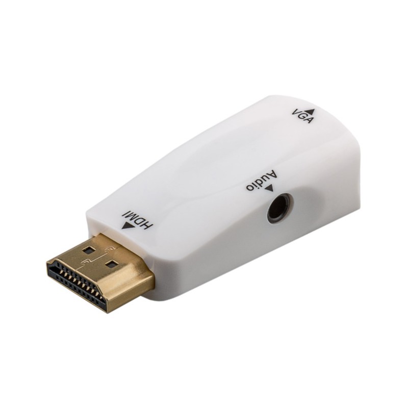 Skærmkabel & skærmadapter - HDMI til VGA-adapter med lydunderstøttelse