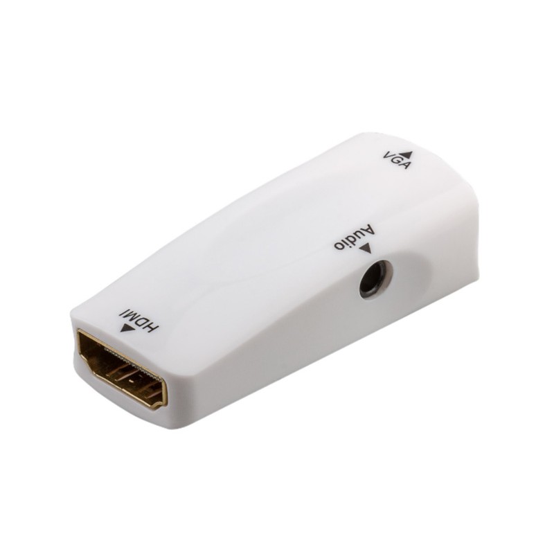 Skærmkabel & skærmadapter - HDMI til VGA-adapter med lydunderstøttelse