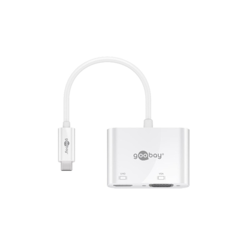 Skærmkabel & skærmadapter - USB-C Multiport Adapter til to skærme HDMI & VGA