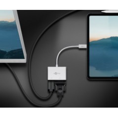 Skærmkabel & skærmadapter - USB-C Multiport Adapter til to skærme HDMI & VGA