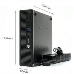 Brugt stationær computer - HP EliteDesk 800 G1 USDT i5 8GB 128GB SSD (brugtmed defekt VGA)