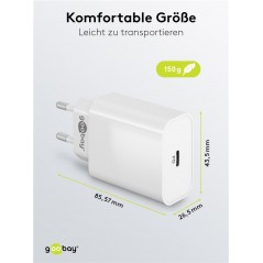 Opladere og kabler - Strømadapter med USB-C PD 45W og hurtig opladning