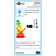 Belysning - 50 Watts LED fasadbelysning med rörelsedetektor, lampa för utomhusbruk