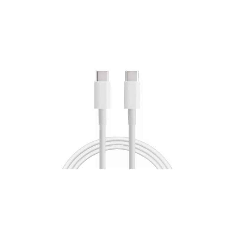 USB-C-kabel - 2 meter USB-C til USB-C-kabel (USB 2) 100W hvid