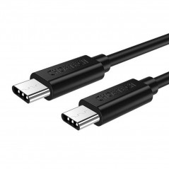 USB-C-kabel - 2 meter USB-C til USB-C-kabel (USB 2.0) 100W sort