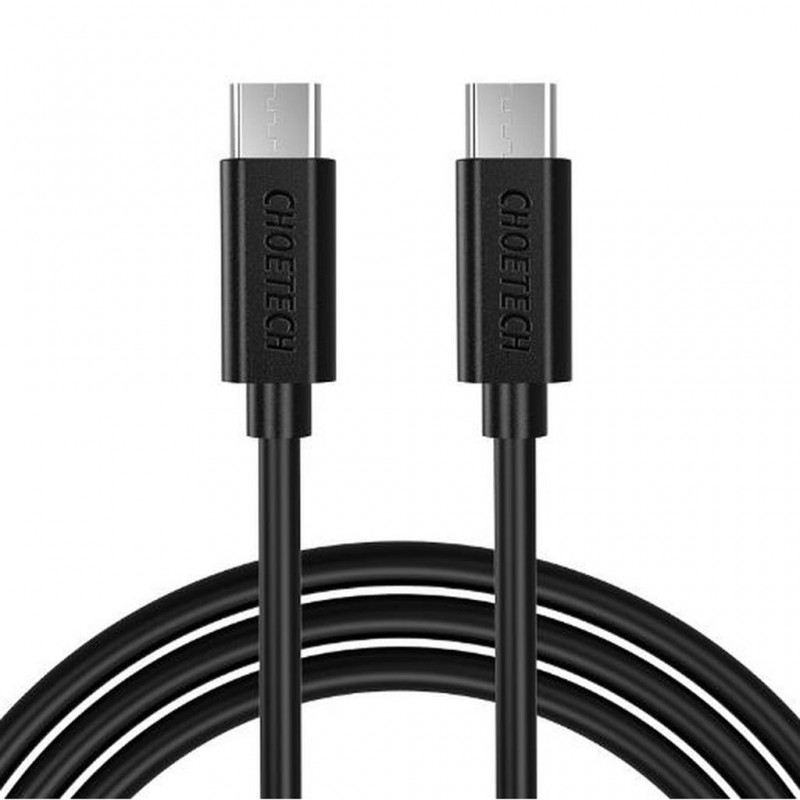 USB-C-kabel - 2 meter USB-C til USB-C-kabel (USB 2.0) 100W sort