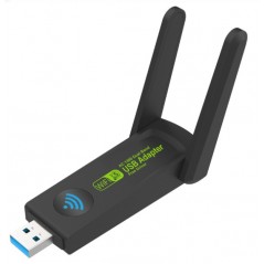 Trådløst Wi-Fi USB-netværkskort med Dual Band 2.4GHz/5GHz 1300Mbps