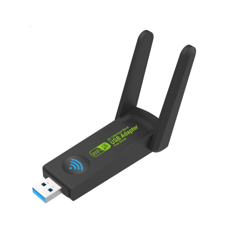 Trådløst netværkskort - Trådløst Wi-Fi USB-netværkskort med Dual Band 2.4GHz/5GHz 1300Mbps