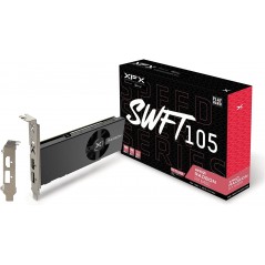 XFX Speedster SWFT105 Radeon RX 6400 4GB gaming-grafikkort LP (inkl. lavprofil)