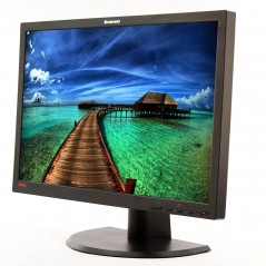 Lenovo 24" L2440P LED-skærm med ergonomisk fod (brugt)