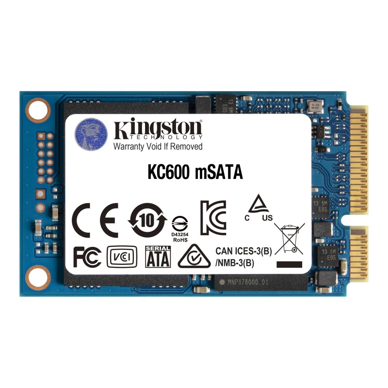 Interne harddiske - Kingston KC600 256GB mSATA SSD harddisk