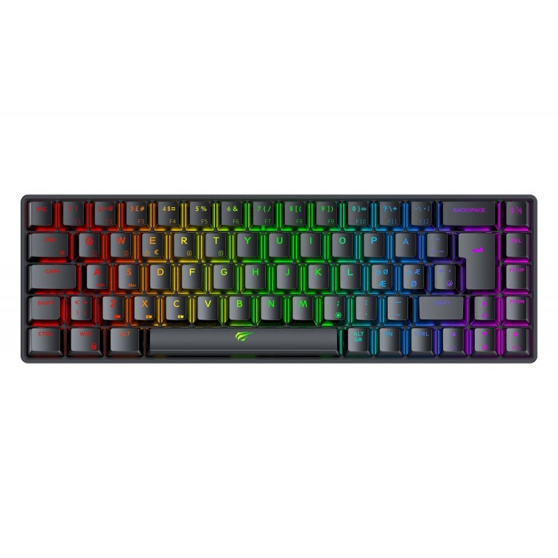 Mekanisk gamingtastatur - Havit KB860L superkompakt, trådløst, mekanisk RGB-gamingtastatur