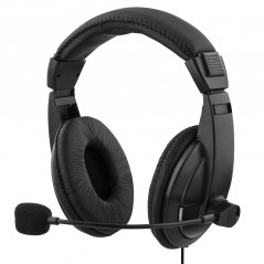 Chat-headsets - Deltaco headset med 2x 3,5 mm AUX-stik