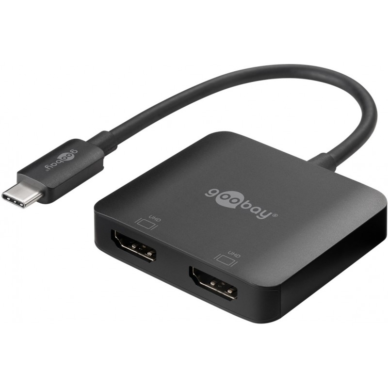 Skærmkabel & skærmadapter - USB-C Multiport-adapter til to skærme 2x HDMI