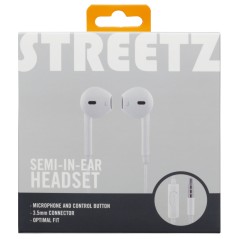 In-ear - Streetz semi-in-ear hovedtelefoner og headset med 3,5 mm