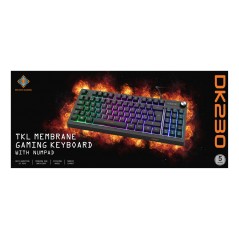 Baggrundsbelyst gamingtastatur - Deltaco GAM-110 kompakt gaming-tastatur med RGB