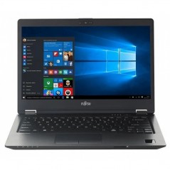 Brugt laptop 14" - Fujitsu Lifebook U748 14" i5 8GB 256GB SSD W11P (brugt - gul farvetone i alle hjørner)