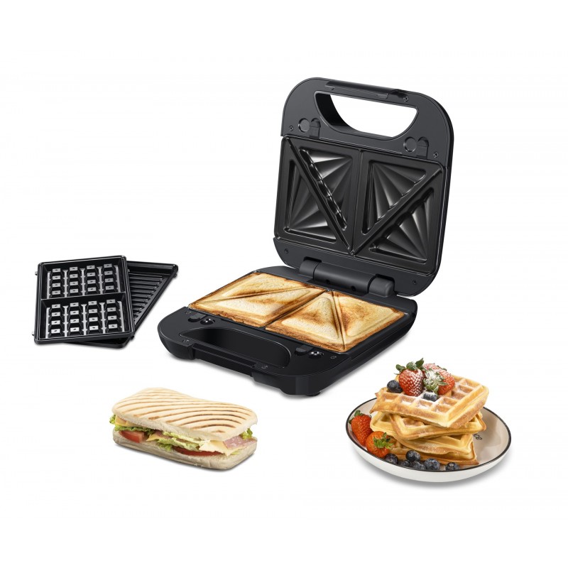 Sandwichgrill - ON SMR 100 3-i-1 sandwichgrill med udskiftelige plader