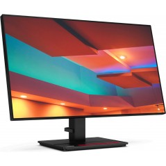 Lenovo P27H-20 27" IPS-skærm med 2K-opløsning, USB-C og USB-hub (brugt)