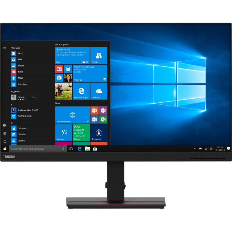 Brugte computerskærme - Lenovo T27h-20 27" IPS-skærm med 2K-opløsning, USB-C og USB-hub (75W PD) (brugt)