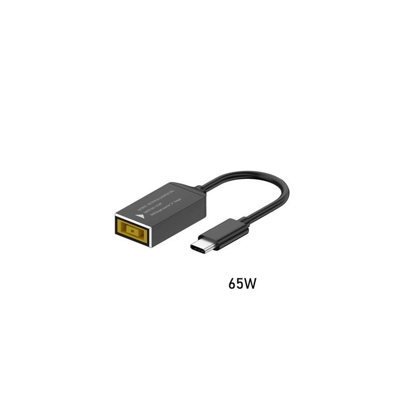 USB-C-opladere - Konverteringskabel fra Lenovo rektangulært stik til USB-C (65W)