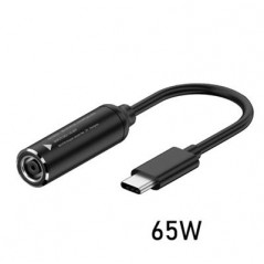 Konverteringskabel fra HP/Dell rundt stik til USB-C (65W)