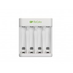 Batteri - GP ReCyko-batterioplader med 4 genopladelige AAA-batterier (850 mAh)