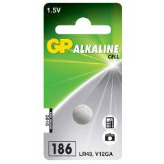 GP LR43 V12GA alkalisk batteri 1-pak knapcellebatteri