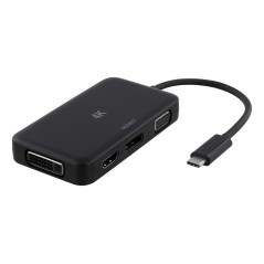 USB-C Multiport til HDMI/DisplayPort/DVI/VGA-adapter 4K UHD 4K@60Hz*