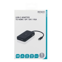 Skærmkabel & skærmadapter - USB-C Multiport til HDMI/DisplayPort/DVI/VGA-adapter 4K UHD 4K@60Hz*