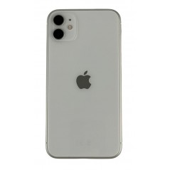 Brugt iPhone - iPhone 11 128GB White med 1 års garanti (brugt) (beskadiget skærm nederste kant)