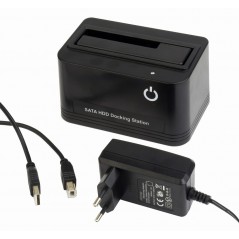 USB 2.0 dockingstation til 2.5" og 3.5" SATA-harddiske