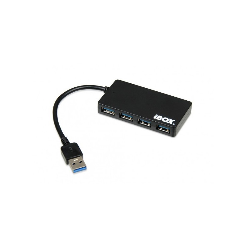 USB-kabel og USB-hubb - iBox USB Hub med USB 3.2 Gen 1 (3.1 Gen 1) 5000 Mbit/s med 4x USB 3.0