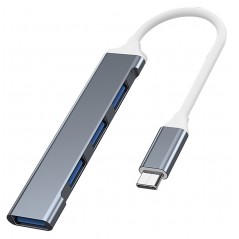 VAKOSS USB-C-hub til 1xUSB 3.0 3xUSB 2.0