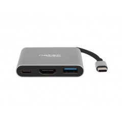 Natec USB-C til HDMI/USB 3.2 gen 1/USB-C-adapter 4K UHD