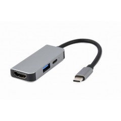 Cablexpert USB-C Multiport til HDMI/USB 3.0/USB-C-adapter 4K@30Hz 2K@60Hz UHD