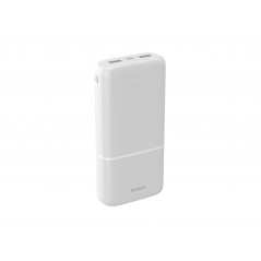 Portable batterier - Powerbank 20.000 mAh, 2x USB-A, 1x USB-C, max 2.1A 10.5W hvid