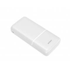 Portable batterier - Powerbank 20.000 mAh, 2x USB-A, 1x USB-C, max 2.1A 10.5W hvid