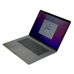 Brugt MacBook Pro - MacBook Pro 15-tum 2018 i7 16GB 512SSD Space Gray (brugt med små mærker skærm og skygger efter klistermærker)