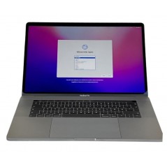 MacBook Pro 15-tum 2018 i7 16GB 512SSD Space Gray (brugt med små mærker skærm og skygger efter klistermærker)