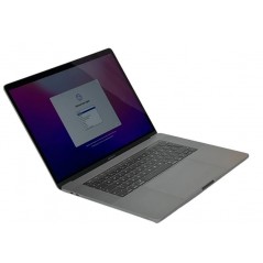 Brugt MacBook Pro - MacBook Pro 15-tum 2018 i7 16GB 512SSD Space Gray (brugt med små mærker skærm og skygger efter klistermærker)