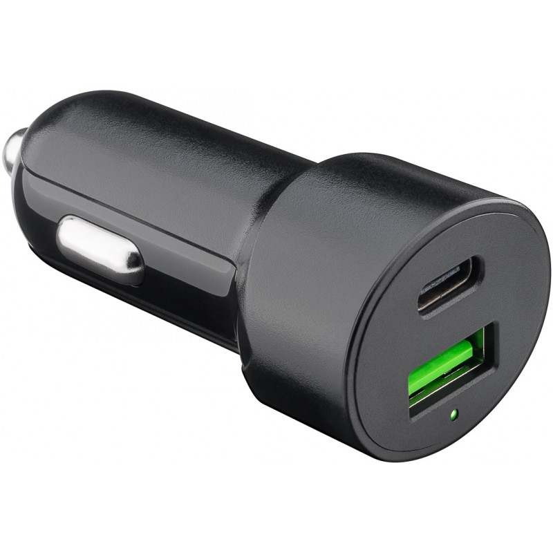 Opladere og kabler - Goobay USB-biloplader med USB-A og USB-C PD 48W