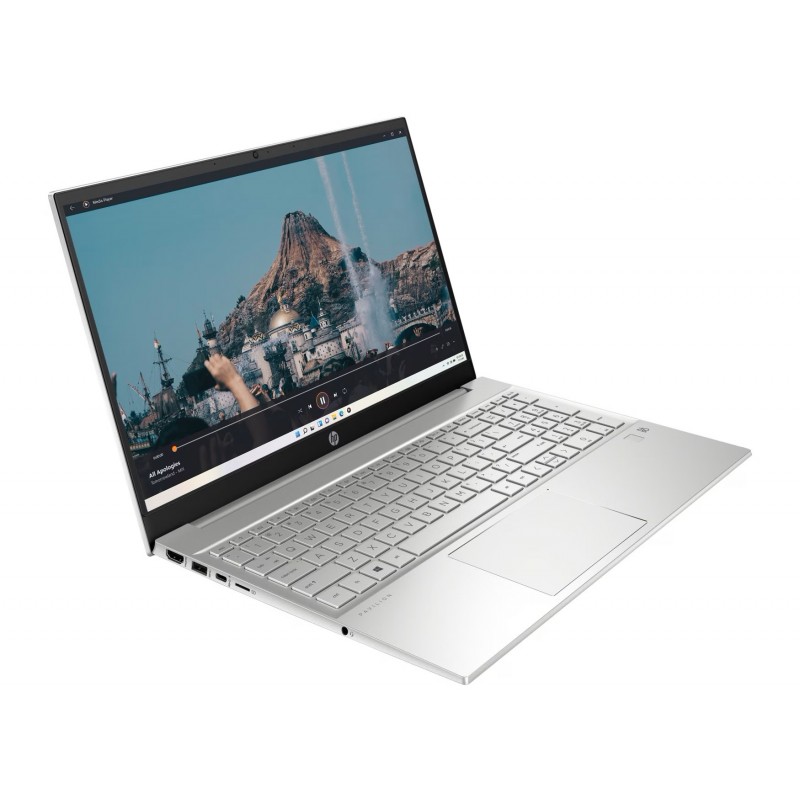 Bærbar computer med skærm på 14 og 15,6 tommer - HP Pavilion 15-eh3003no 15.6" Full HD Ryzen 5 8GB 256GB SSD Win 11 Natural Silver