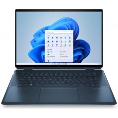 Bærbar computer med skærm på 16-17 tommer - HP Spectre x360 16-f2088no 16" 4K+ OLED Touch i7-13 32GB 1TB SSD A370M Win 11 Nocturne Blue