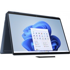 Bærbar computer med skærm på 16-17 tommer - HP Spectre x360 16-f2088no 16" 4K+ OLED Touch i7-13 32GB 1TB SSD A370M Win 11 Nocturne Blue