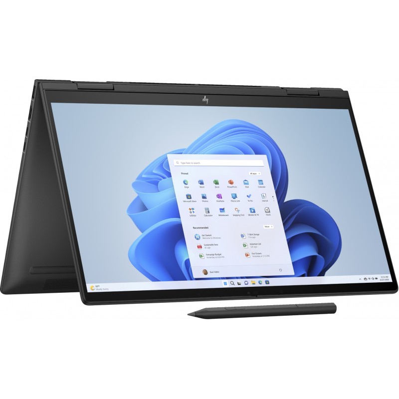 Bærbar computer med skærm på 14 og 15,6 tommer - HP ENVY x360 15-fh0035no 15.6" Full HD Touch Ryzen 7 16 GB 512GB SSD Windows 11 Nightfall Black