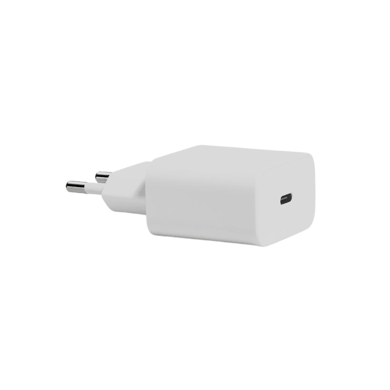 Vægladere til mobiltelefon - Universal 18W USB-C-vægoplader, hvid (bulk)