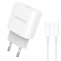 Dudao kompakt strømadapter og oplader med USB-C 20W inkl. USB-C-kabel