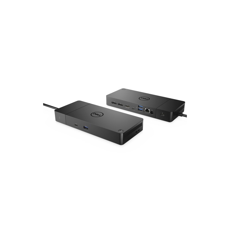 USB-C-dockingstation - Dell USB-C universel dockingstation WD19TB med understøttelse af 2 skærme og Thunderbolt 180W oplader medfølger (brugt)